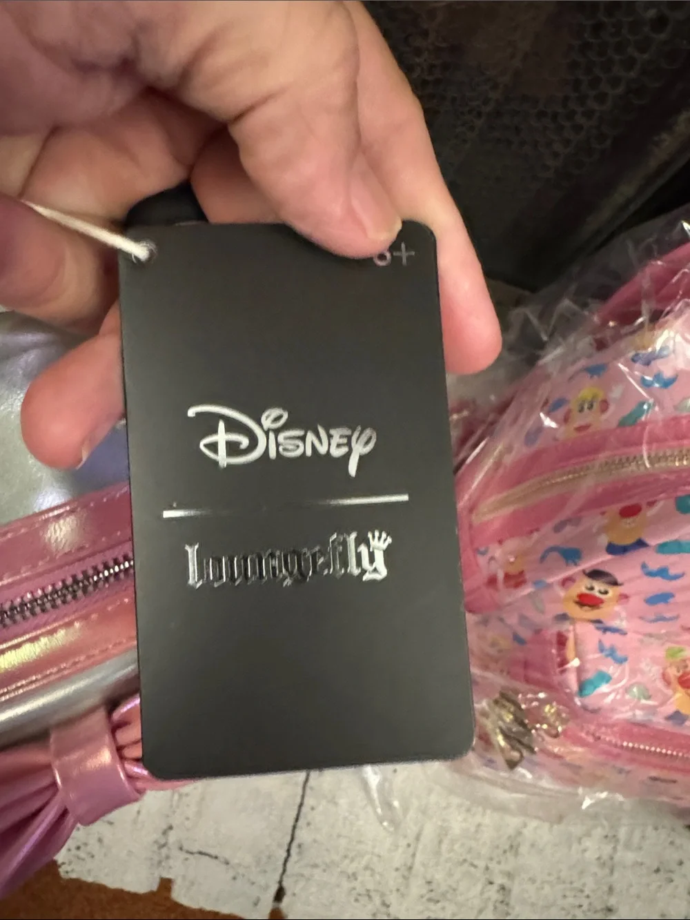 Disney Pink and Silver Minnie Mouse Mini Backpack